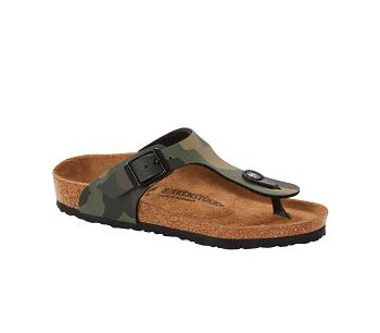 Dětské Gizeh Birkenstock Birko-flor Narrow Maskáčové Hnědožlutý | CZ 148XYU